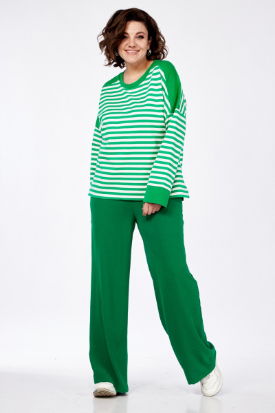 Демисезонные брюки прямого кроя с эластичным поясом AVA fashion М-037 - фото 1