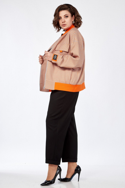 Демисезонный бомбер свободного кроя с карманами AVA fashion М-041 - фото 3