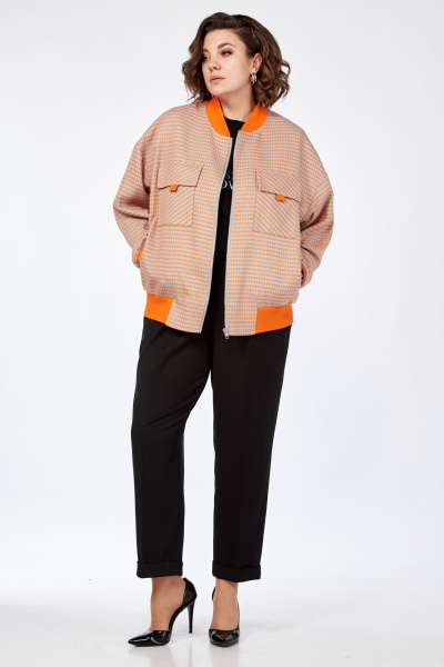 Демисезонный бомбер свободного кроя с карманами AVA fashion М-041 - фото 1