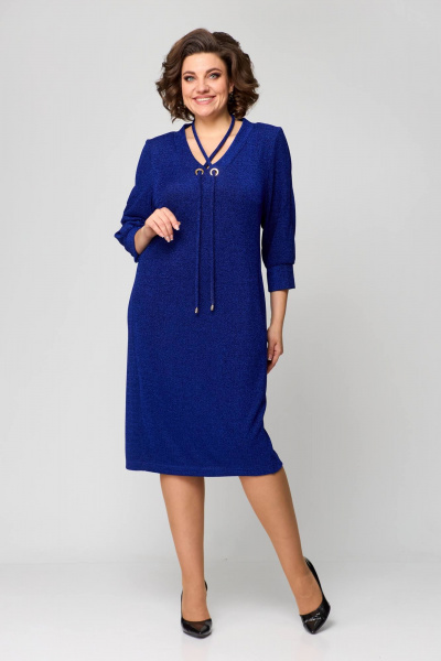 Платье в стиле Нарядное из хлопка с возможностью завязки Solomeya Lux 970 электрик - фото 5