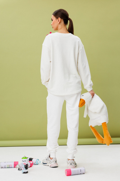 Костюм свободного силуэта из трикотажа хлопка с бантиками Tattica 708 - фото 4