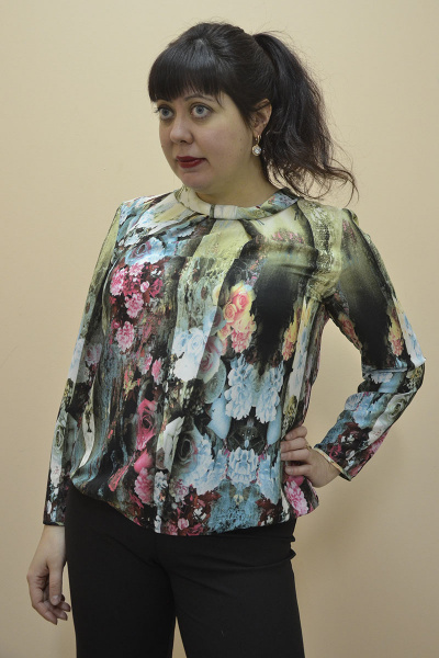 Джемпер демисезонный из трикотажа с мультиколором Vita Comfort 16с-1-332-0-5 - фото 1