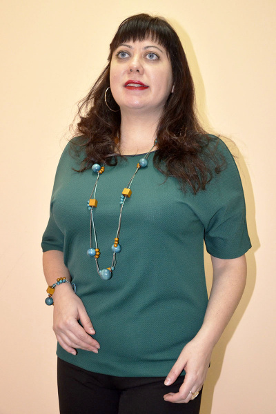 Джемпер демисезонный из текстиля в зеленых оттенках Vita Comfort 16с-332-2-0 зеленый - фото 1