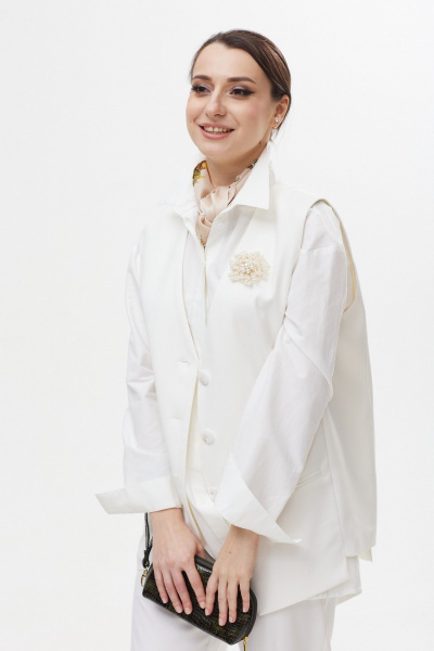 Жилет Colibri А327 белый - фото 5