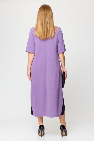 Легкое платье в стиле casual с цветочным декором Michel chic 2162 сирень - фото 6