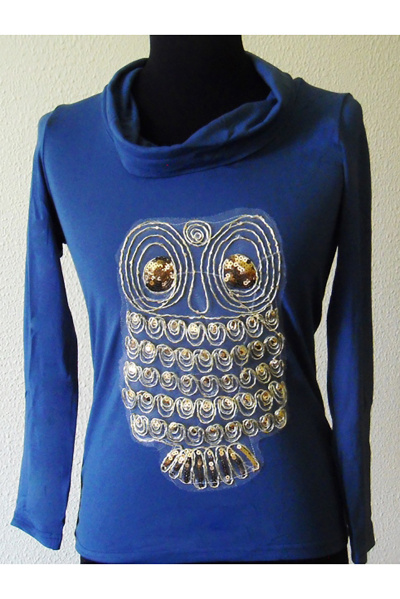 Джемпер вискоза, трикотаж демисезон OLANTIZ БВДР-001 сова - фото 1