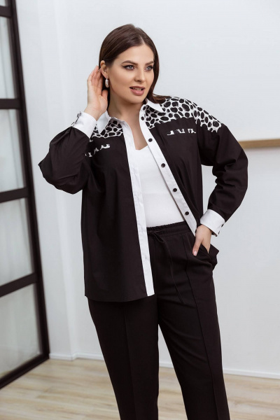 Блуза Daloria 6202 черный-белый - фото 8