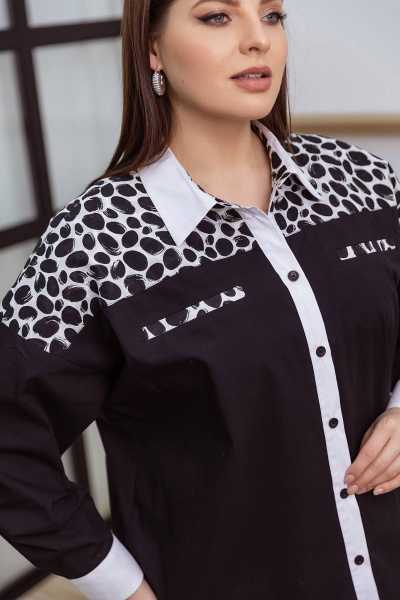 Блуза Daloria 6202 черный-белый - фото 6