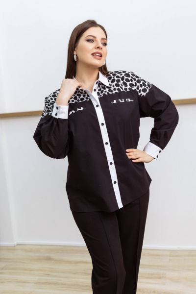 Блуза Daloria 6202 черный-белый - фото 1