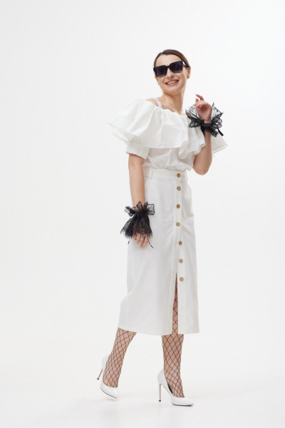 Юбка Colibri А328 белый - фото 3