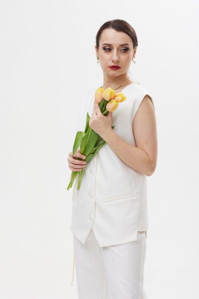 Жилет Colibri А327 белый - фото 3