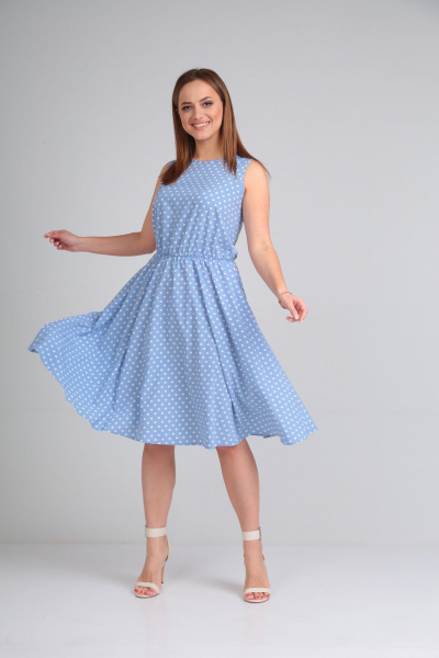 Платье Lady Line 544 голубой - фото 8