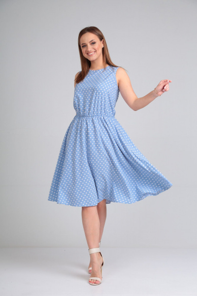 Платье Lady Line 544 голубой - фото 5
