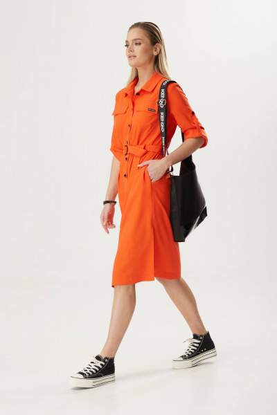 Платье Твой имидж 1788 оранжевый - фото 5