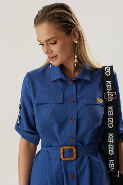 Платье Твой имидж 1790 синий - фото 8