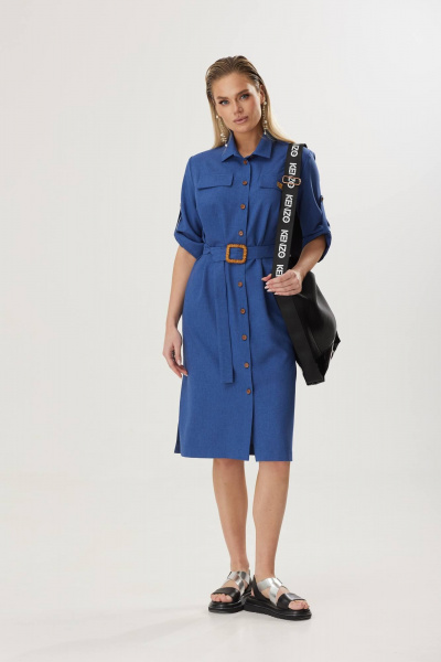 Платье Твой имидж 1790 синий - фото 5