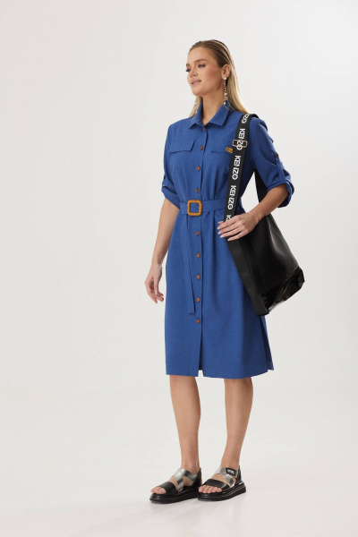 Платье Твой имидж 1790 синий - фото 4