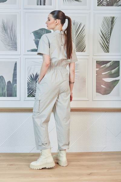 Комбинезон из хлопкового текстиля с накладными карманами DAVYDOV 9267 - фото 2