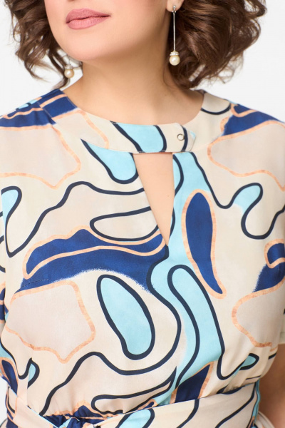 Платье на каждый день из тонкого текстиля с расклешенной юбкой Swallow 721 - фото 13