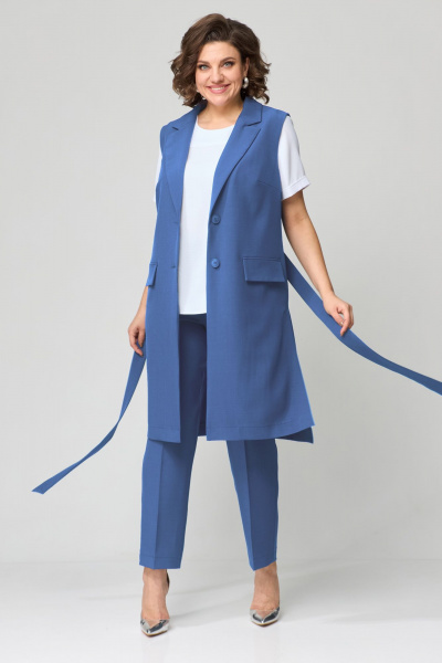 Блуза, брюки, жилет Орхидея 1403-1 - фото 4