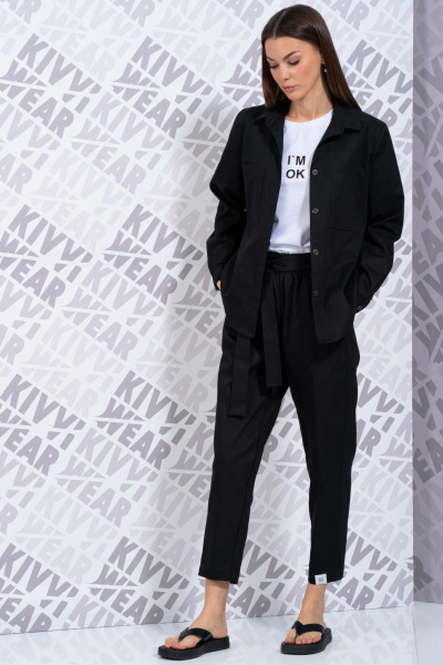 Белая футболка с длинным рукавом и принтом для повседневного стиля Kivviwear 4026.148 - фото 10