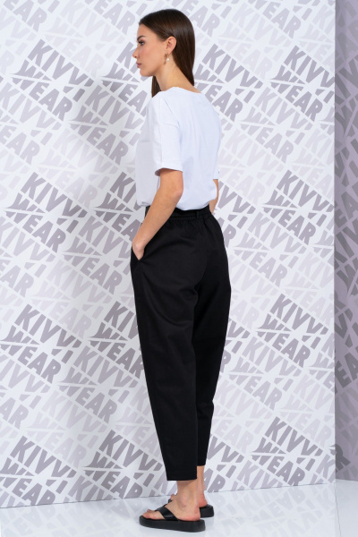 Белая футболка с длинным рукавом и принтом для повседневного стиля Kivviwear 4026.148 - фото 7