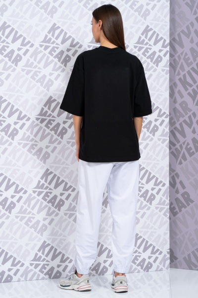 Летняя футболка из хлопка с удлиненным рукавом и высокой горловиной Kivviwear 4034.57 - фото 11