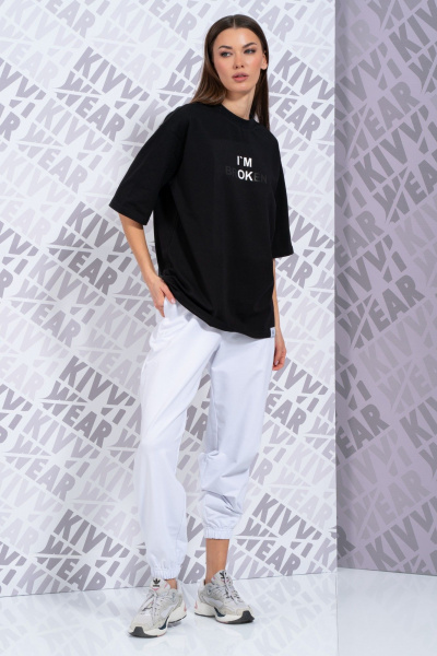 Летняя футболка из хлопка с удлиненным рукавом и высокой горловиной Kivviwear 4034.57 - фото 9