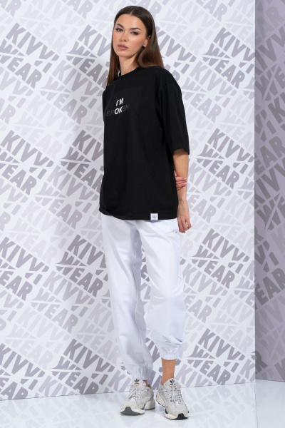 Летняя футболка из хлопка с удлиненным рукавом и высокой горловиной Kivviwear 4034.57 - фото 8