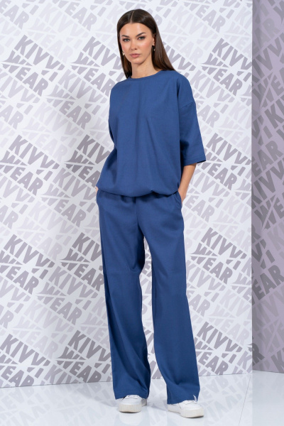 Леновые брюки свободного кроя с карманами для летней гардероба Kivviwear 4076.31 - фото 4