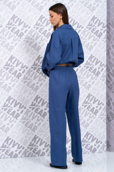 Леновые брюки свободного кроя с карманами для летней гардероба Kivviwear 4076.31 - фото 3