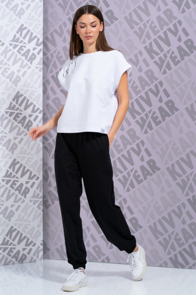 Круглогодичный спортивный хлопковый джемпер летучая мышь Kivviwear 4183.02 - фото 5