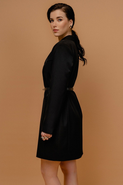 Деловое платье-сLTR перового силуета JRSy 2424 черный - фото 2
