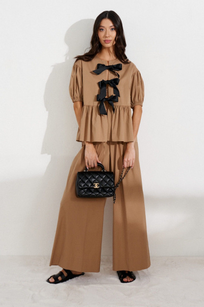 Брюки из хлопкового текстиля с классическим кроем ANNETE A1183 - фото 1