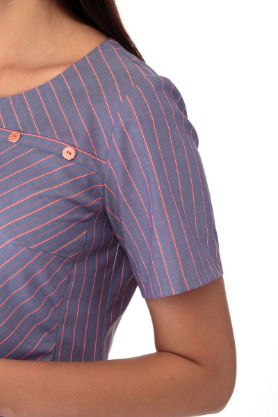 Платье Anelli 853 фиолетовая_полоска - фото 5