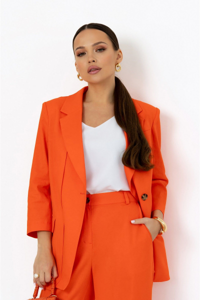 Брюки, жакет, топ Lissana 4885 мандарин - фото 4