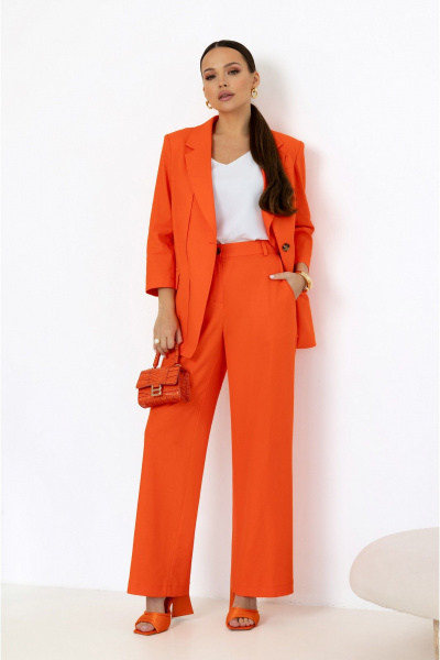 Брюки, жакет, топ Lissana 4885 мандарин - фото 1