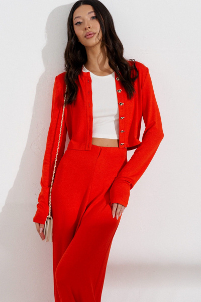 Демисезонный комплект из джемпера и брюк из эластичной ткани ANNETE A4198 - фото 3