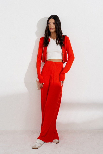 Демисезонный комплект из джемпера и брюк из эластичной ткани ANNETE A4198 - фото 1