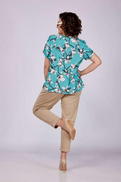 Блуза SOVITA 1178 бирюза - фото 7