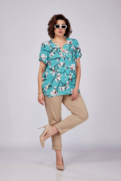 Блуза SOVITA 1178 бирюза - фото 1