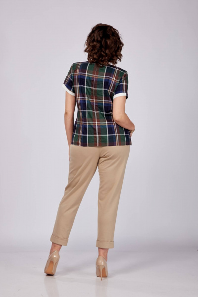 Блуза с рельефами и воротником-отложкой из текстиля SOVITA 1180 - фото 7