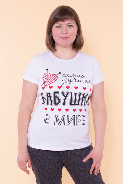 Футболка 8 Марта 14620-2С5124Д40-170,176 белый - фото 1