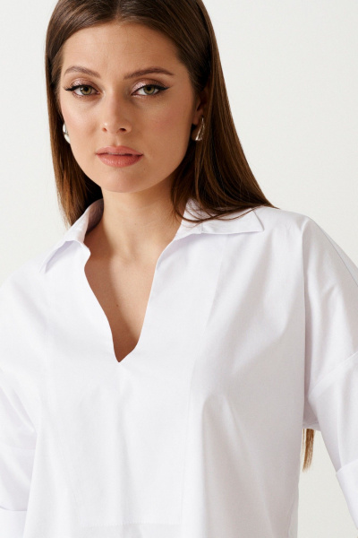 Блуза свободного кроя из текстиля с воротником-стойкой Ketty К-14540 - фото 3