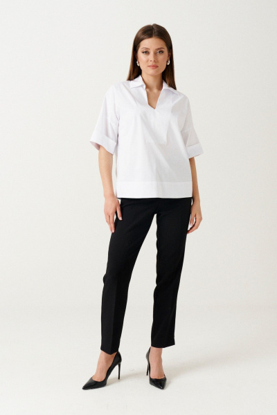Блуза свободного кроя из текстиля с воротником-стойкой Ketty К-14540 - фото 2