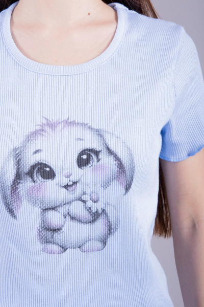 Майка и шорты из хлопкового трикотажа 8 Марта 16490-4С548Д40-170,176 голубой - фото 4