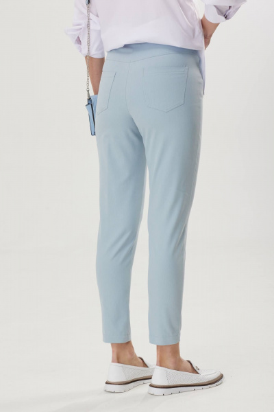 Летние брюки прямого силуэта из натурального хлопка для жарких дней Твой имидж 1771 голубой - фото 7