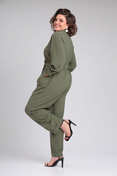 Демисезонный комбинезон свободного силуэта из текстиля с карманами VIA-Mod 629 - фото 5