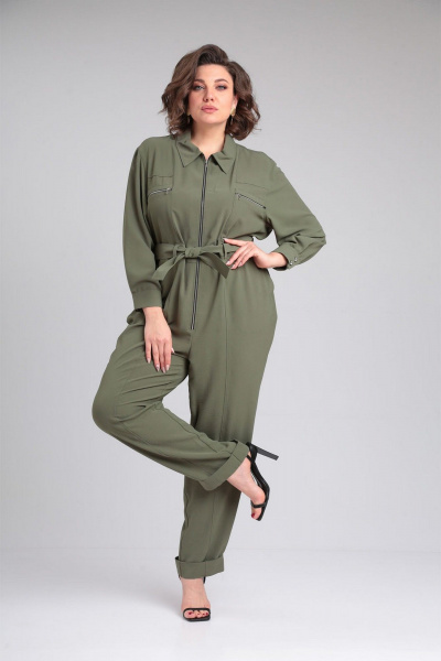 Демисезонный комбинезон свободного силуэта из текстиля с карманами VIA-Mod 629 - фото 1