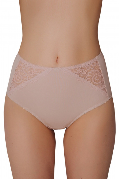 Трусы с кружевной отделкой и средней линией талии ЛЕДИ ГРАНД 191167 серебристый_пион - фото 1